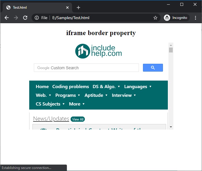 CSS | Remove Iframe Borders Example