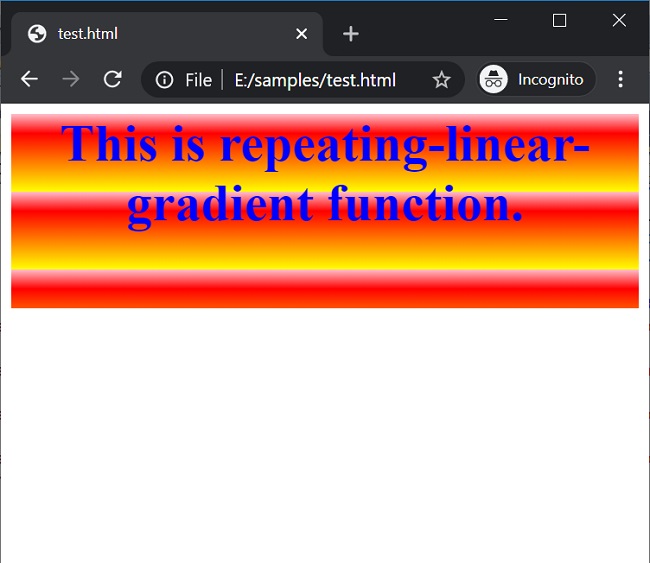 CSS | repeating-linear-gradient() function
