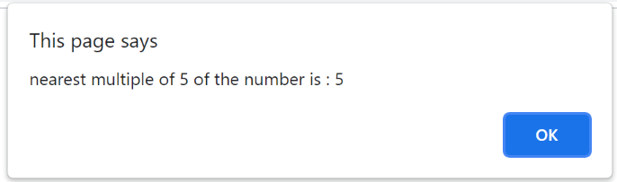 Round off a number to next multiple of 5 using JavaScript (1)
