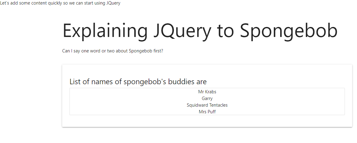 selectors in JQuery | Example 1