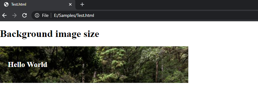 How To Set Background Image Size Using CSS 