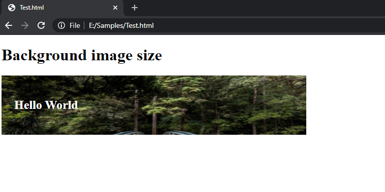 How To Set Background Image Size Using CSS 
