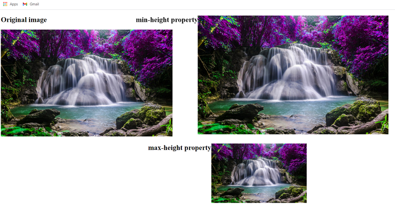 set the height of an image (Output 2)