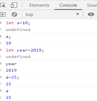 Variables in JavaScrpt | 1