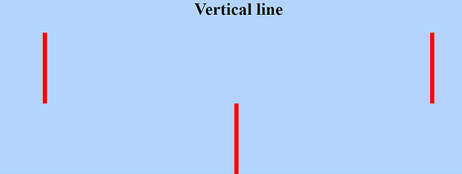 Example: Make a vertical line in HTML
