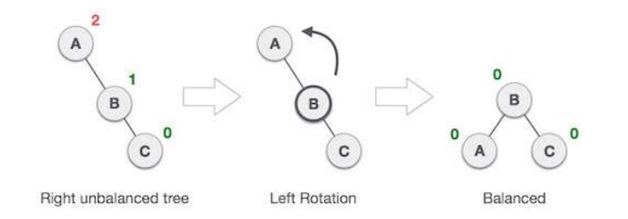 left rotations with AVL Tree