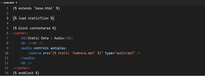 Use static data in django 20