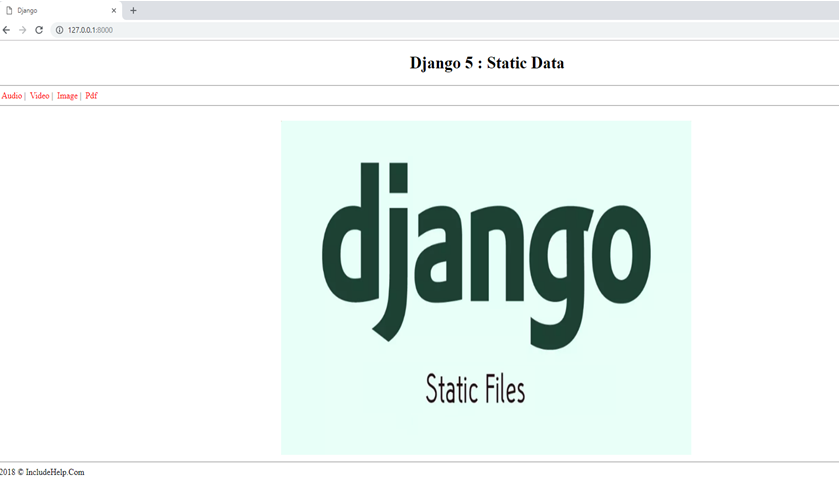 Use static data in django 30