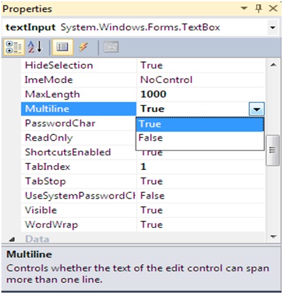 TextBox.Multiline Property with Example in C#.Net