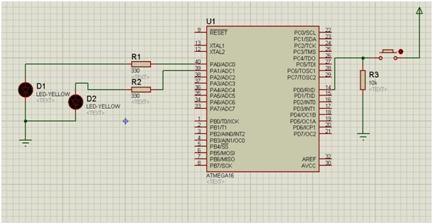 Blink 2 leds in AVR