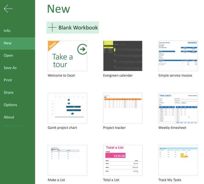 MS Excel Backstage View (3)