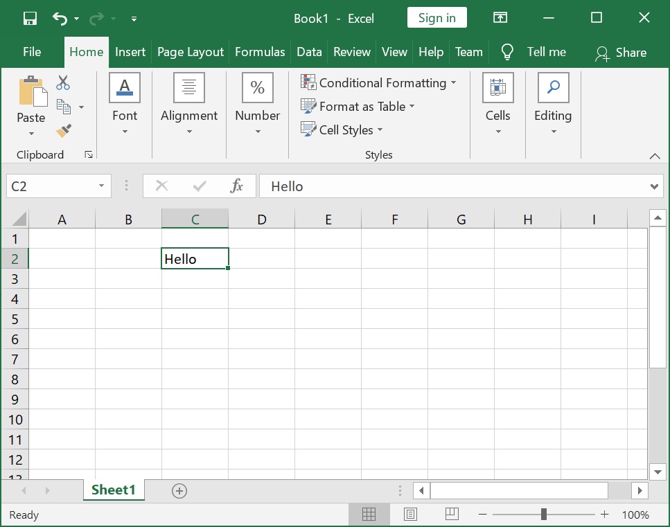 MS-Excel Cell (2)