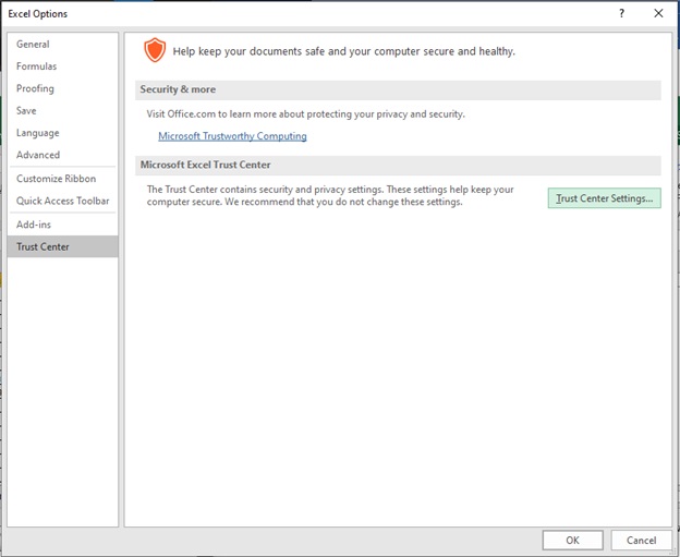 Fix Excel File Couldn't Open in Protected View Error - Step 6