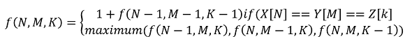 Longest Common Subsequence of three strings (0)