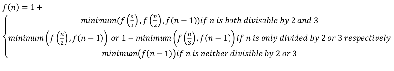 Minimum steps to minimize n