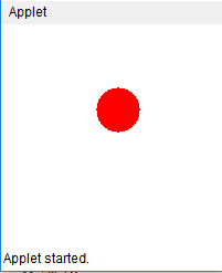 Java Applet program to show the animation of a bouncing ball