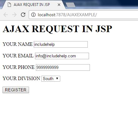 AJAX Request example 1