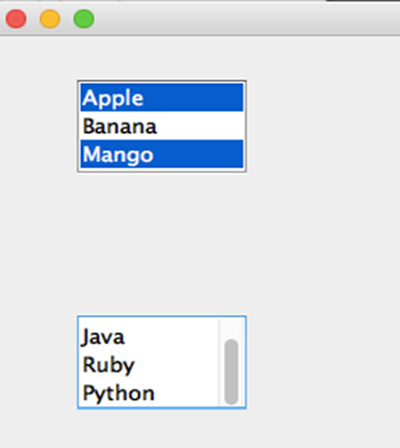 Java AWT List