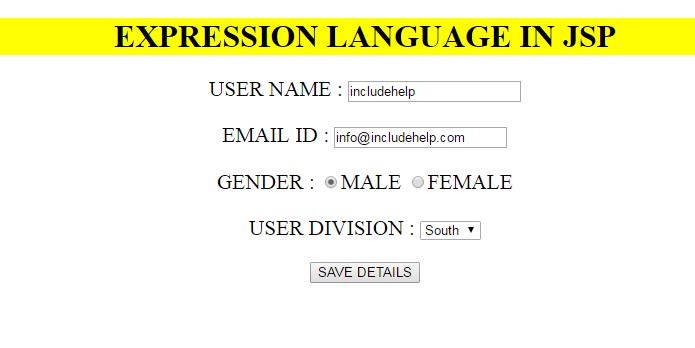 JSP Expression Language