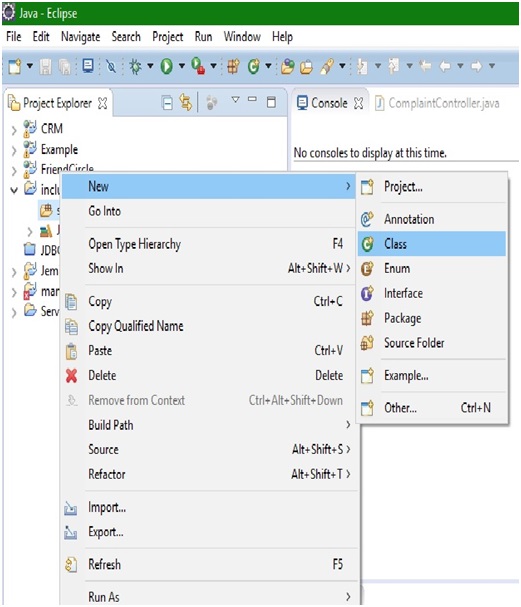 java class in eclipse 2