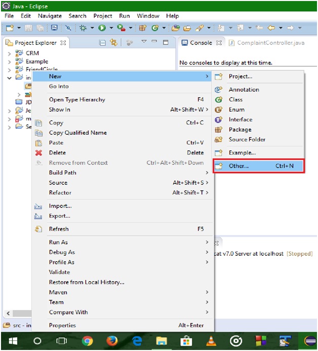 Servlet file in Eclipse Mars 2