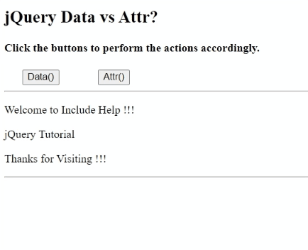 Example: jQuery Data vs Attr