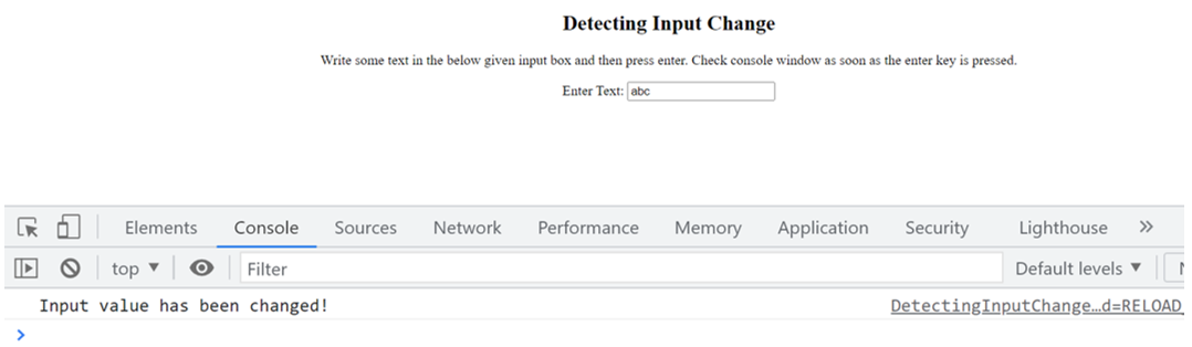 Example: Detecting Input Change