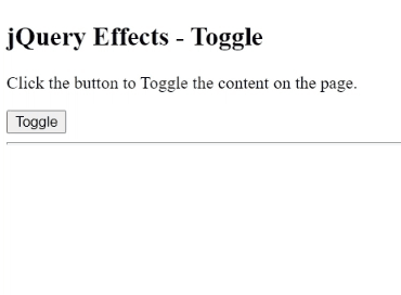 jQuery effect toggle() method