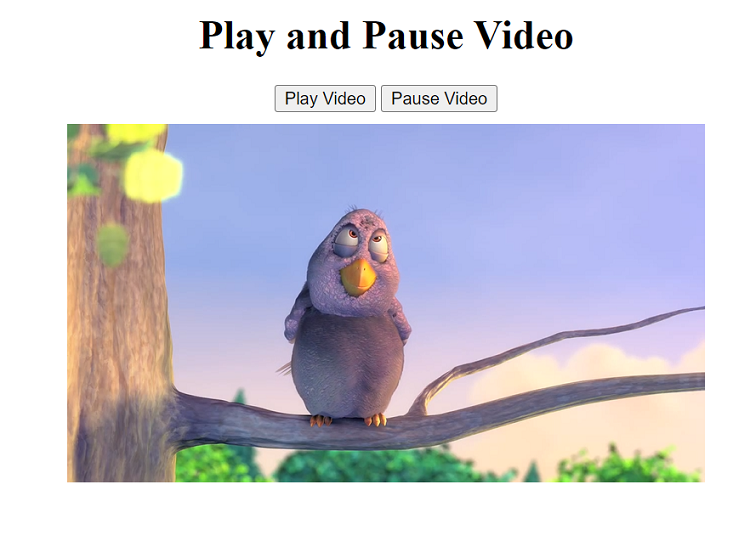 Example 1: Play/Pause HTML 5 Video
