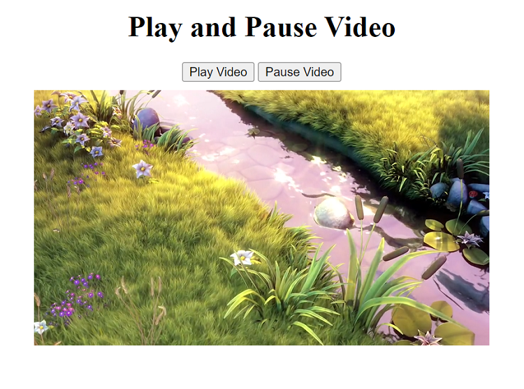 Example 2: Play/Pause HTML 5 Video