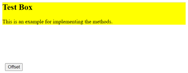 Example 2: position one element relative to another