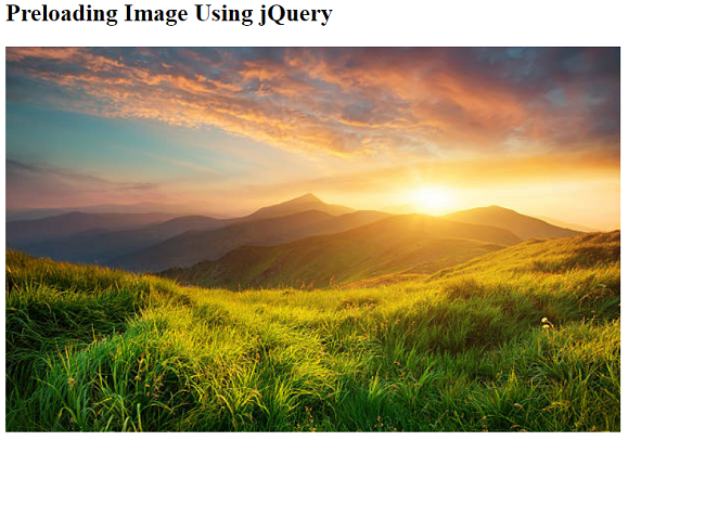 Example: Preloading images with jQuery