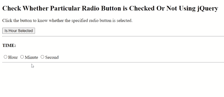 Example 3: Check radio button is checked