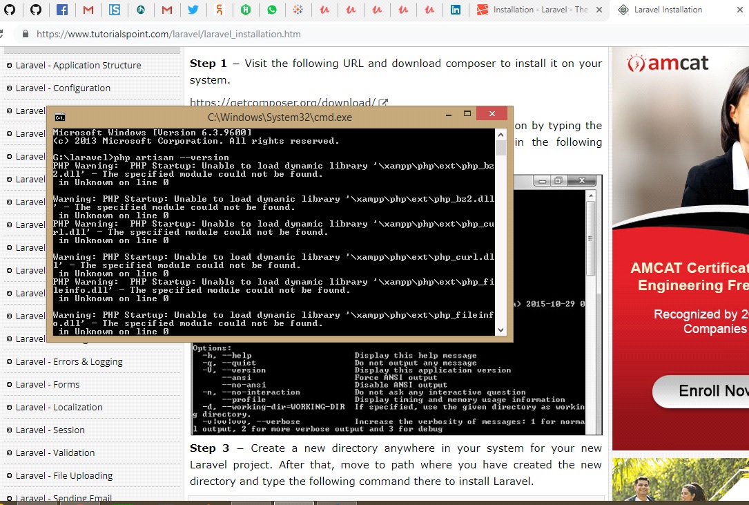 Laravel Installation step 2