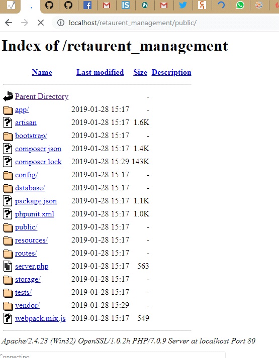 Laravel Installation step 8