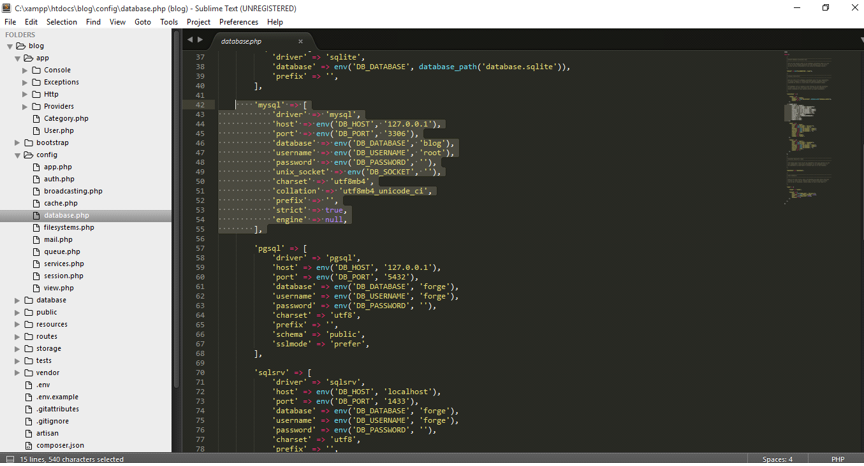 project structure of laravel | setp 6