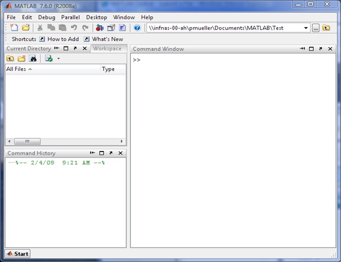 matlab window desktop environment