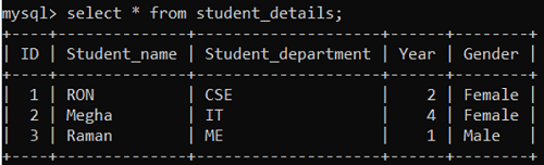 ALTER TABLE Statement (Step 1)