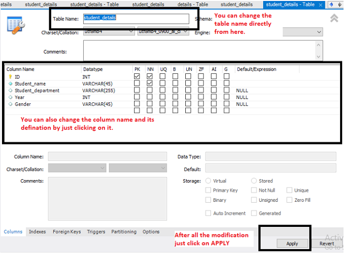 ALTER TABLE Statement (Step 7)