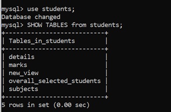 MySQL | List/Show tables (3)