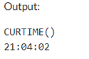 Example 1: MySQL CURTIME() Function