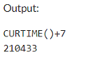 Example 2: MySQL CURTIME() Function