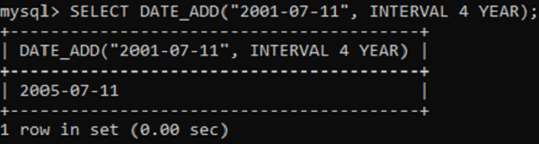 Example 2: MySQL DATE_ADD() Function