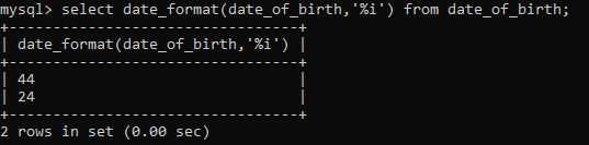MySQL DATE_FORMAT() Example 11
