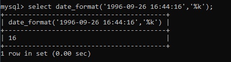 MySQL DATE_FORMAT() Example 13