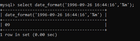 MySQL DATE_FORMAT() Example 15