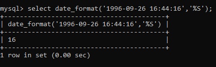 MySQL DATE_FORMAT() Example 18