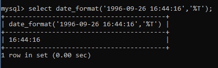 MySQL DATE_FORMAT() Example 20
