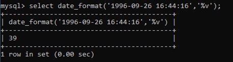 MySQL DATE_FORMAT() Example 24