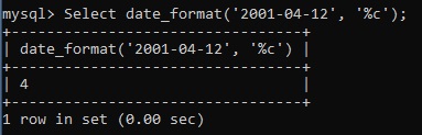 MySQL DATE_FORMAT() Example 3